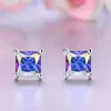 2020 New Arrival Sweet 5 Style Women Fashion Jewelry 925 Sterling Silver Colorful 5A Cubic Zircon Party Simple Lovely Stud Earring Gift