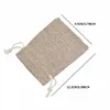 Cadeau cadeau utile et durable sac de jute sac bijoux en lin pour la fête de mariage bricolage artisanat maison fournitures de stockage de vacances 9.5x12.5cm1