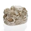 手彫りの頭蓋骨植木鉢ヒューマンスカルボウルボ​​ウルホームガーデン装飾ハロウィーンデコレーションT2001046818604