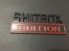 Autosticker embleem SHITBOX EDITION chroom mat rood blauw zwart Badges Past op Truck3996062