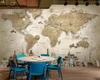 Beibehang personnalisé photo 3D papier peint mural dessin animé carte du monde fond papiers peints décor à la maison papel de parede infantil