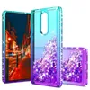 Coque de téléphone à paillettes et diamants, étui souple et transparent dégradé pour iPhone 14 13 12 11 pro max XR 6 7 8 plus