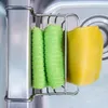 Porte-éponge de cuisine en acier inoxydable, organisateur de caddie d'évier, brosse en tissu de chiffon, savon, liquide de vaisselle, égouttoir, panier de vidange 5262252