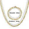 Curb Chains Man Necklaces Jewelry 18K Gold 6mm Men's long Link Chain Classic 18-24inch Figaro Chain Necklace for MEN YS34