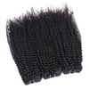 Fasci di capelli ricci afro crespi con chiusura capelli vergini brasiliani 3 pacchi con chiusura in pizzo 4x4 capelli umani Remy da 1028 pollici Extens9890687