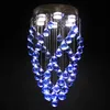 kristall ljuskrona blå kristall roterande kristall stor kul diameter12.6 i höjd 23.6in 6 glödlampan