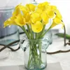 Konstgjorda blommor Bröllopsdekoration PU Calla Lily Blommor Buketter Hem Höstdekoration Konstgjorda Växter Fake Flores Ga755