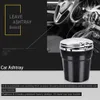 Cylinderbil AshTray Portable Cars rökfri Stand Cylinder Cup Holder Mini Cigarett AshTray för Auto med Blue LED Light7407627