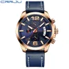 Crrju luxury Multi-Function Chronograph Men Wurstwatch Fashion Sport Sport Waterproof Reather Male Watch lelogio masculino284e