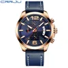 Crrju luxury Multi-Function Chronograph Men Wlistwatch Fashion Sport Sport Waterproof Leather Male Watch lelogio masculino196t