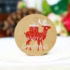 Dekorationer god julklapp Kraft Paper Taggar Santa Claus Paper Hang Tag Snowflake Tree Party Decor Diy Label Gift Taggar 4 5x7cm