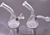 Mini Dab Rig bong 4 pouces Heady Glass Beaker Pipe à eau Petit recycleur Bong Pyrex Water Bongs avec tuyau de brûleur à mazout en verre et bol 2pcs