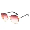 2019 Mignon Chic Cateye Lunettes De Soleil Pour Femmes Classique Vintage Sans Monture Lunettes Femme Créateur De Mode Nuances Oculos De Sol