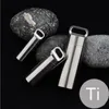 Оптово-EDC ЧПУ Titanium Ti Портативный герметичный контейнер Брелок Водонепроницаемый Шарм Подвеска Таблетки для хранения Кемпинг Путешествия Выживание Инструмент