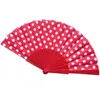 Polka Dots Design Plastic Hand Folding Fan for Wedding Gifts Party Favors1198046