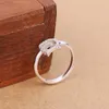 Mooie CAT 925 Sterling Silver Inlay Zirconia Stacking Ring JZR320