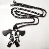 Noir hommes mode acier inoxydable ICP Twiztid amant Elopement musique charme hachette fille homme pendentif NK chaîne collier 4mm 24''