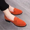 New Fashion Gold Top and Metal Toe Men Velvet Dress shoes italian mens dress shoes Handmade Loafers BMM988