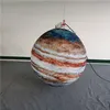 Anpassade kvicksilver uppblåsbara ballonger Uppblåsbara Jupiter med LED-ljus för reklaminredning för nattklubbtak