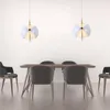 Modern Iron Glass LED Pendant Lights Personality Restaurant Sample Hanging Lamp Bedroom Semicircle Bedside Lustre Suspension