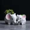 Sırlı fil seramik saksı etli ekici mini hayvan şekli misafir iyilik bonsai ev ve bahçe dekorasyonu