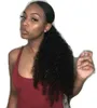 Trekkoord Bladerdeeg Afro Kinky Curly Ponytail Afro-Amerikaanse vrouwen 140g Wrap Kinky Krullende Remy Haar Clip in Paardenstaart Hair Extensions