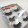 3 pary Laszy Opakowania Złote Pędziki z Dramatycznym 25mm Faux Mink Lashes Free Custom Box 5D rzęsy