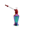 TOPPUFF Mini Water Smoking Pipes Glass Water Pipe Hookah Shisha 120MM Rainbow Metal Tobacco Smoking Pipes Hookah Glass Smoking Pipes