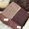Wholesale- wind scarf winter version joker students dual-use British simple retro color knitted shawl, wool color line tassel scarf