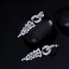 Fashion- Zirconia Hiphop Earrings For Women Brand Designer Fashion CZ Earring 18K Gold Plated Wedding Jewelry Wholesale