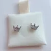 925 Silver Small Crown Earrings Cz Diamond Fashion Jewelry with Original Box Set for Pink Crown Stud Earring8384049