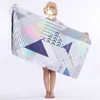 Microfiber Fabric Bath Towels Adults Girl Polyester Cotton Blends Absorbent Towel Printed Windproof Warm Sport Beach Towel