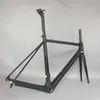 Cuadro de bicicleta de carretera ultraligero de fibra de carbono T1000 FM066, soporte inferior BSA con diseño negro mate y brillante con liberación rápida