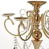 Candelabro alto de metal com 5 braços, candelabro votivo dourado, suporte de vela, mesa de casamento, decorações, suprimentos4351849