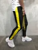 Herrbyxor Mens Casual Striped Baggy Fickor Sweatpants Byxor 2021 Man Lossa Lösa Hip Joggers Spår