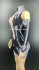 H16 Abito femminile trasparente con strass modello indossare gonna di cristallo vestito da pole dance diamanti vestito trapano un pezzo donne sexy dres5085578