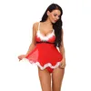 Sexy kerstlingerie nachtdress lingerie slapen ondergoed feest bruiloft #r45