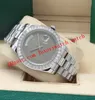 Nieuwste versie 5 -stijl Mens Diamond Bezel Roestvrij staal 41 mm lege wijzerplaat Automatische mode herenhorloges WolsWatch214C