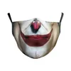 10 SZTUK Oddychające Halloween Digital Printing Mask 2 warstwy Dorosłych Masquerade Party Joker Maski do wielokrotnego użytku Anti-Fog Cosplay Mascheryna