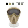 Açık Ekipman Taktik Airsoft Maske Çekim Yüz Koruma dişlisi Metal Çelik Tel Örh tam Yüz Arı Tarzı No03-203
