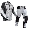 LYSCHY Verão Detechable Inverno Motocicleta Waterproof Jacket malha respirável Jaqueta Moto Calças Estrada equitação Suit Vestuário Equipamentos de Proteção