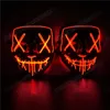 Maschera di Halloween LED Light Up Party Funny Blood Ghost Maschera incandescente Festival Costume Cosplay Maschere LED per feste di Halloween HHA824