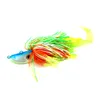 HENGJIA Multi-colors 40G Lead Octopus Head Jigs Fishing Lure Baits Rubber Skirts and Soft Lure Tail with 3D Simulation Eyes