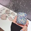 Bling Glitter Full Crystal Diamond Storage Bag för airpods 2 Trådlös hörlurar Poub Shell Shinning Protective Case för AirPods Pro Headset