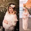 Dresses white maternity dress photo Shoot Portrait Longuette Pregnant Woman Lace pregnancy clothes party Dress robe de soiree sukienki