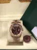 Z oryginalnym pudełkiem luksusowe zegarki 41 mm 18K Gold Dark Rhodium Index Dial Automatyczna moda marka męska zegarek na rękę