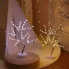 LED veilleuse étoiles flocon de neige pendentif lumières LED fil de cuivre lumières arbre lumières interrupteur à écran tactile décoration de fête à la maison XD23184