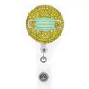 Key Rings Medical Doctor Nurse Rhinestone Crystal Retractable ID Badge Holder Reel With Alligator Clip For Accessories285u