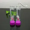 Sigara borusu mini nargile cam bonglar renkli metal şekil sıcak satış taşınabilir akrilik sap su dumanı şişesi