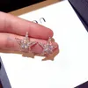 Wholesale- Glittering !new hot ins fashion designer luxury simple diamond zircon cute star stud earrings for woman girls